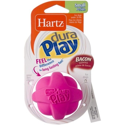 Hartz Dura Play Bacon Scented Dog Ball Toy Small