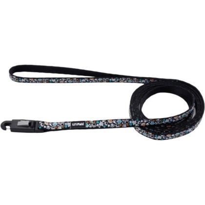 Li'L Pals Reflective Leash - Teal and Orange Paws