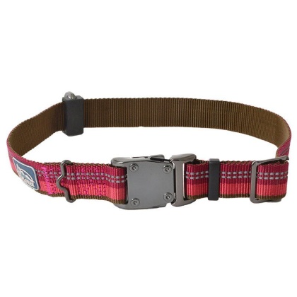 K9 Explorer Berry Red Reflective Adjustable Dog Collar