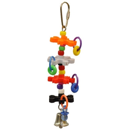 AE Cage Company Happy Beaks Tiny Rings and Stars Bird Toy