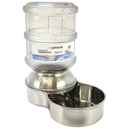 Petmate Replendish Stainless Steel Waterer