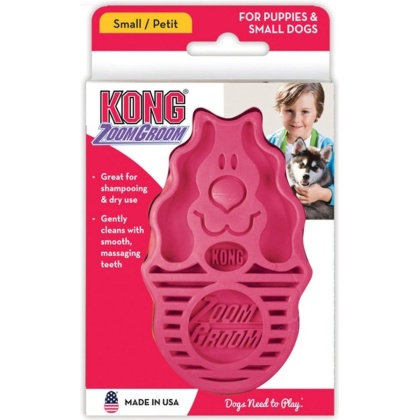 KONG ZoomGroom Dog Brush - Boysenberry