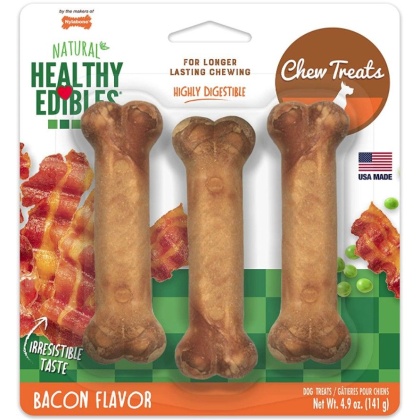 Nylabone Healthy Edibles Wholesome Dog Chews - Bacon Flavor