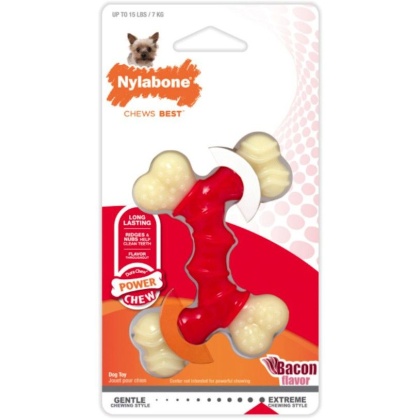 Nylabone Dura Chew Double Bone - Bacon Flavor