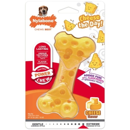 Nylabone Power Chew Cheese Bone Dog Toy