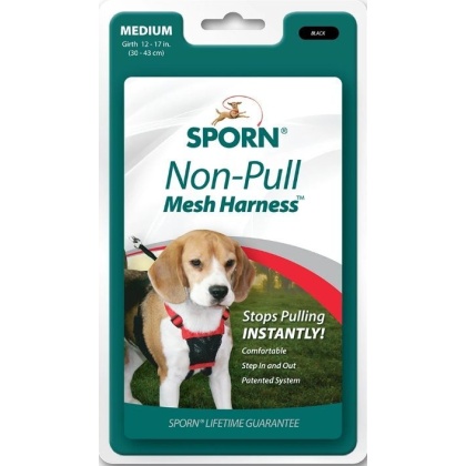 Sporn Non Pull Mesh Harness for Dogs - Black