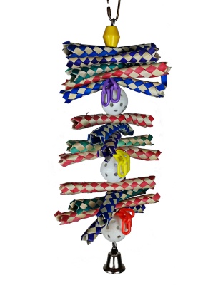 A and E Cages Happy Beaks Finger Stack Bird Toy 2in x 6in x 12in