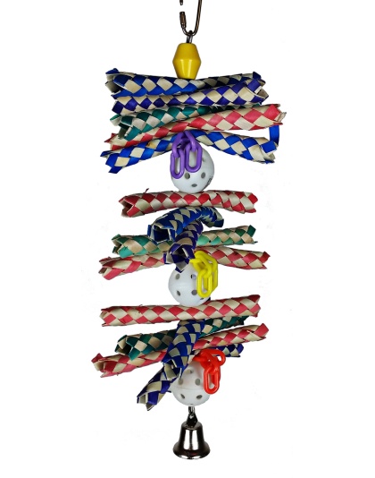 A and E Cages Happy Beaks Finger Stack Bird Toy 2in x 6in x 12in