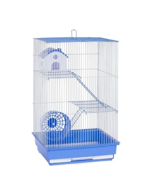 A&E 3 Story Hamster/Gerbil Cage with  House And Wheel 14 x 11 x 22 in. (Case of 4)