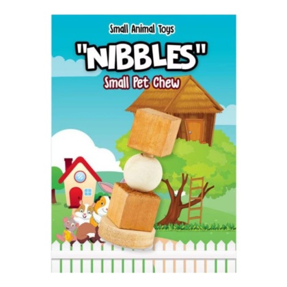 A & E Nibbles-Wooden-Chew-Tower-Toy