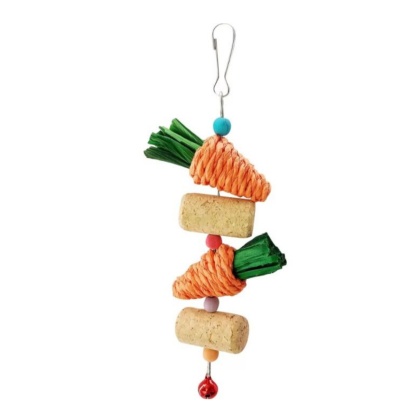 A & E Nibbles-Carrot-&-Cork-Jingle-Toy