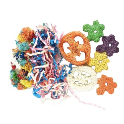 A & E Nibbles-Crinkle-Loofah-Delight-Toy