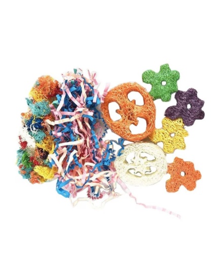 A & E Nibbles-Crinkle-Loofah-Delight-Toy