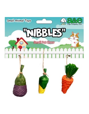 A & E Cages Nibbles Veggie Patch Small Animal Chew Toy 1ea/One Size