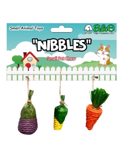 A & E Cages Nibbles Veggie Patch Small Animal Chew Toy 1ea/One Size