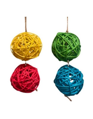 A & E Cages Nibbles Vine Ball on String Small Animal Chew Toy 1ea/One Size