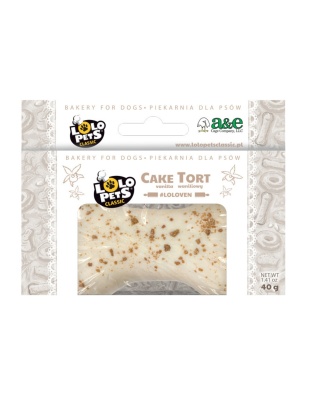A & E Cages LoLo Pets Bakery Bone Shaped Dog Cake Treat Vanilla, 1ea/Mini