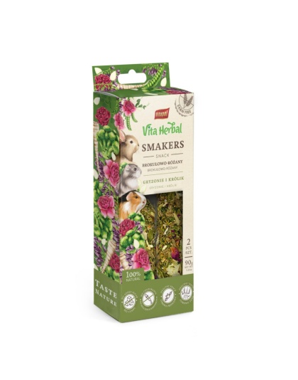 A & E Cages Vitapol Vita Herbal Smakers Broccoli-Rose Small Animal Treat 1ea/2 pk