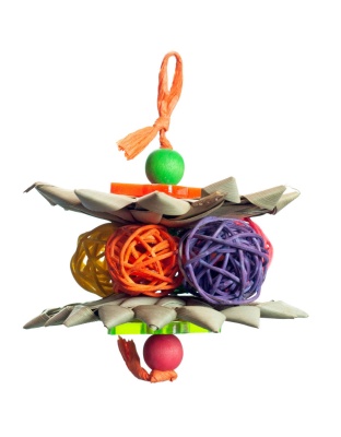 A &E Cages Nibbles Single Palm Star Stacks Small Animal Chew Toy 1ea-One Size