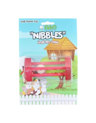 A &E Cages Wooden Triangle with Ball Small Animal Chew Toy 1ea