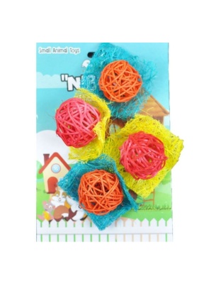 A &E Cages Nibbles Small Animal Loofah Chew Toy Bon Bons; 1ea