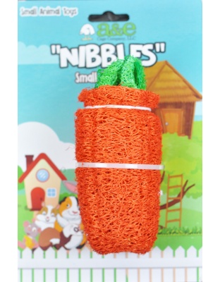 A &E Cages Nibbles Small Animal Loofah Chew Toy Large Carrot; 1ea