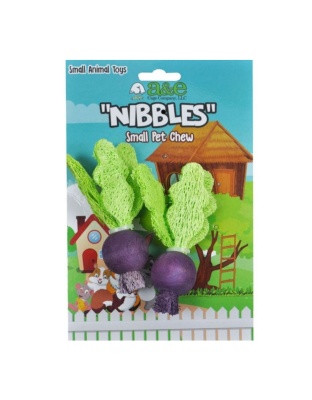 A &E Cages Nibbles Small Animal Loofah Chew Toy Turnips; 1ea