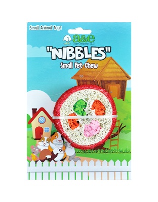 A &E Cages Nibbles Small Animal Loofah Chew Toy Deluxe Sushi Roll; 1ea