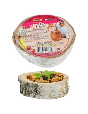 A &E Cages Vitapol Wooden Treat Fruit Bowl 1ea-One Size