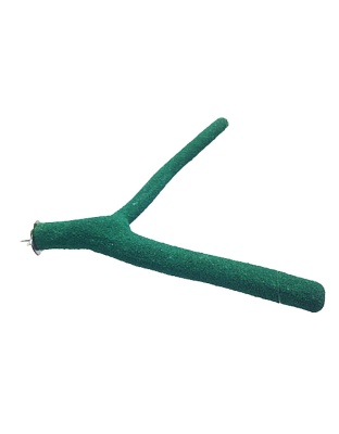 A and E Cages Forked Sand Covered Bird Perch MD 10in