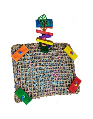 A and E Cages Happy Beaks Vine Mat Forage Pouch Bird Toy One Size