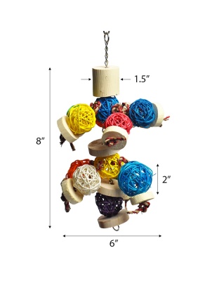 A and E Cages Happy Beaks Ball Thing Bird Toy XS