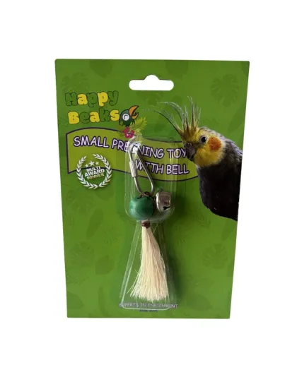 A & E Cages Happy Beaks Preening Toy with Bell Bird Toy 1ea/SM
