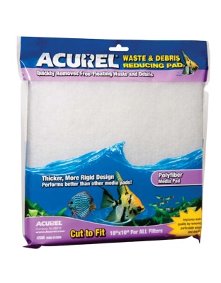 Acurel Cut to Fit Poly Fiber Filter Media Pad White 1ea/18 In X 10 in