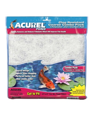 Acurel Coarse Combo Pack Polyester & Carbon Media Pad 1ea/12 In X 12 in, 2 pk