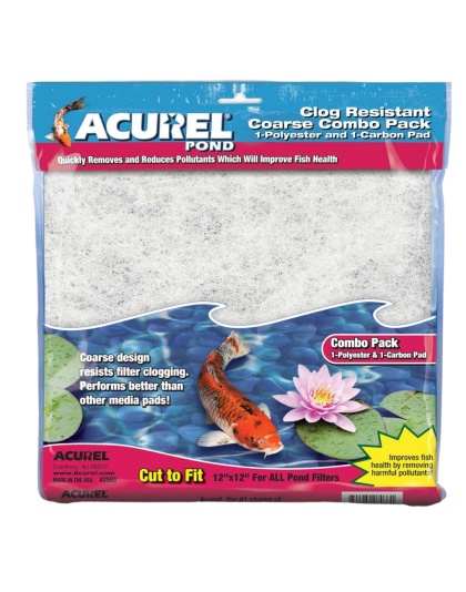 Acurel Coarse Combo Pack Polyester & Carbon Media Pad 1ea/12 In X 12 in, 2 pk