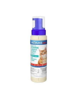 Adams Plus Flea & Tick Foaming Shampoo & Wash for Cats & Kittens 1ea/10 fl oz.