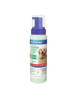Adams Plus Flea & Tick Foaming Shampoo & Wash for Dogs & Puppies 1ea/10 oz.