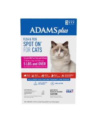 Adams Plus Flea & Tick Spot On for Cats & Kittens 1ea/Over 2.5 Lbs But Under 5 lb