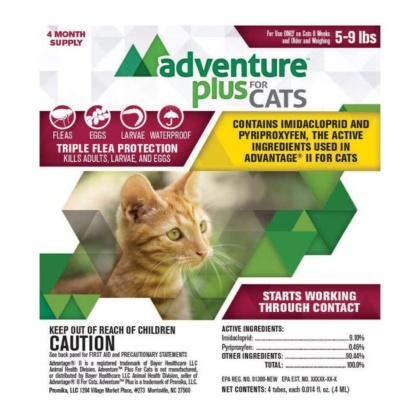 Adventure Plus For Cats 5-9 Lb-4 Pk