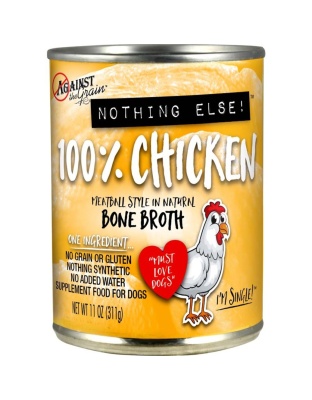 Against the Grain Nothing Else 100% One Ingredient Adult Wet Dog Food Chicken, 11oz. (Case of 12)