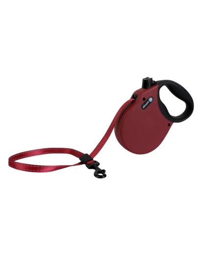 Alcott Adventure Retractable Belt Leash Red Medium-16Ft