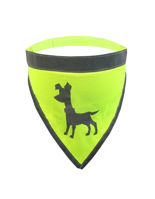 Visibility Dog Bandana Neon Yellow Small