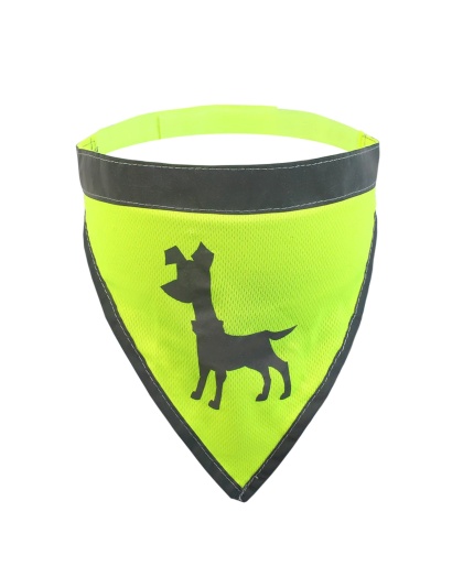 Visibility Dog Bandana Neon Yellow Small