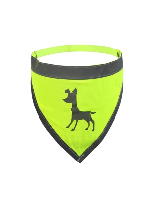 Visibility Dog Bandana Neon Yellow Medium