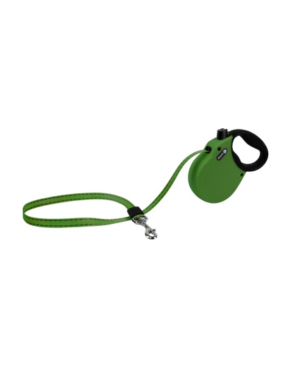 Alcott Adventure Retractable Belt Leash Green Small- 16Ft