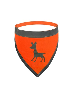 Visibility Dog Bandana Neon Orange Medium