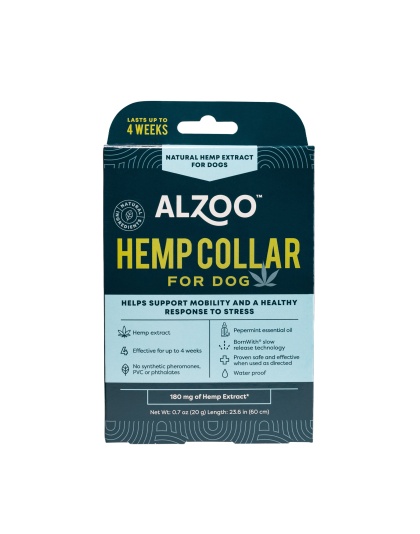 Alzoo Plant-Based Hemp Premium Collar For Dogs 23.6In.