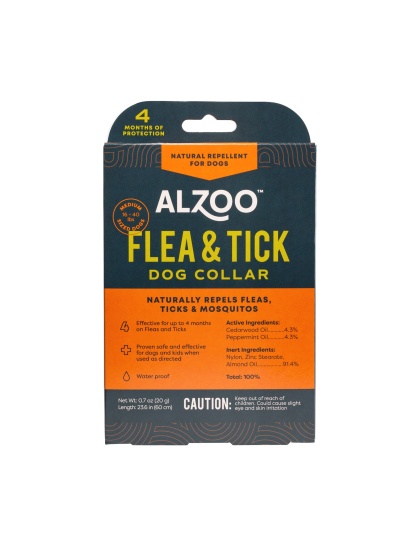 Alzoo Plant Based Flea & Tick Collar Medium Dog 26.6In.