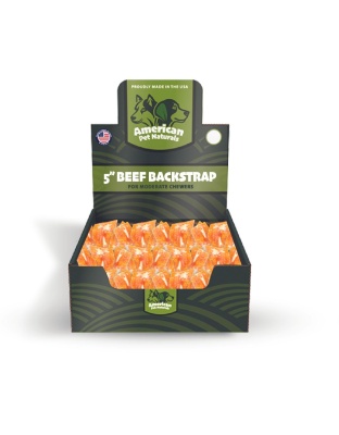 American Pet Naturals Dog Grain Free Beef Backstrap 5 Inch 7oz.